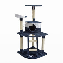 Load image into Gallery viewer, Paw Mate 120cm Blue Cat Tree Bear Multi Level Scratcher