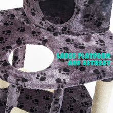 Load image into Gallery viewer, Paw Mate 120cm Grey Cat Tree Bear Multi Level Scratcher