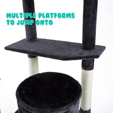 Load image into Gallery viewer, Paw Mate 201cm Grey Cat Tree Parala Multi Level Scratcher