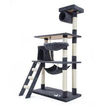 Load image into Gallery viewer, Paw Mate 140cm Grey Cat Tree Maple Multi Level Scratcher