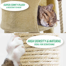 Load image into Gallery viewer, Paw Mate 262cm Beige Cat Tree Paradise Multi Level Scratcher