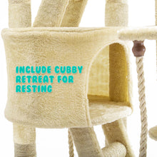 Load image into Gallery viewer, Paw Mate 262cm Beige Cat Tree Paradise Multi Level Scratcher