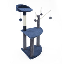 Load image into Gallery viewer, Paw Mate 96cm Blue Cat Tree Luna Multi Level Scratcher