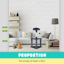 Load image into Gallery viewer, Paw Mate 96cm Blue Cat Tree Luna Multi Level Scratcher