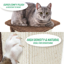 Load image into Gallery viewer, Paw Mate 92cm Brown Cat Tree Noppo Multi Level Scratcher