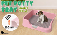 Load image into Gallery viewer, PS KOREA Pink Dog Pet Potty Tray Training Toilet Raised Walls T1