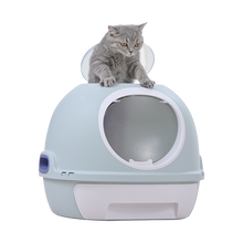 Load image into Gallery viewer, Cat Toilet Litter Box Tray House W Sky window Drawer Photocatalyst Purifier Blue