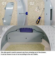 Load image into Gallery viewer, Cat Toilet Litter Box Tray House W Sky window Drawer Photocatalyst Purifier Blue