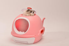 Load image into Gallery viewer, Hooded Cat Toilet Litter Box Tray House With Drawer & Scoop Pink
