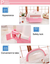 Load image into Gallery viewer, Cat Carrier Small Dog Crate Rabbit Guinea Pig Cage - Pink