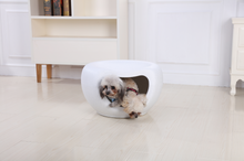 Load image into Gallery viewer, Cat Kitten Bed Cave Small Dog House Kennel Plastic Pet Pod Bedding Igloo White