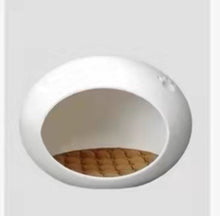 Load image into Gallery viewer, Medium Cave Cat Kitten Box Igloo Cat Bed House Dog Puppy House White