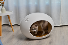 Load image into Gallery viewer, Medium Cave Cat Kitten Box Igloo Cat Bed House Dog Puppy House White