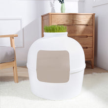 Load image into Gallery viewer, Multifunctional Cat Litter Box Pet Cat House Semi-Enclosed White