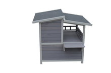 Load image into Gallery viewer, 2 Story Cat Shelter Condo with Escape Door Rainproof Kitty House