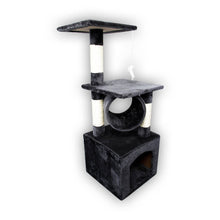 Load image into Gallery viewer, Pet Basic 3 Level Cat Scratch Tree & Playhouse Fun Climb Rest 92 x 35cm