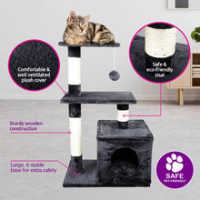 Load image into Gallery viewer, Pet Basic 3 Level Cat Scratching Tower & Playhouse Scratch 80 x 40 x 50cm