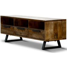 Load image into Gallery viewer, Begonia ETU Entertainment TV Unit 150cm 3 Drawer Mango Wood Unique Furniture