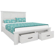 Load image into Gallery viewer, Foxglove Bed Frame Double Size Wood Mattress Base With Storage Drawers - White