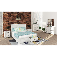 Load image into Gallery viewer, Foxglove Tallboy 5 Chest of Drawers Solid Ash Wood Bed Storage Cabinet - White