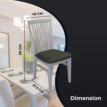 Load image into Gallery viewer, Foxglove PU Seat Dining Chair Set of 2 Solid Ash Wood Dining Furniture - White