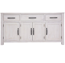 Load image into Gallery viewer, Foxglove Buffet Table 158cm 4 Door 3 Drawer Solid Mt Ash Timber Wood - White