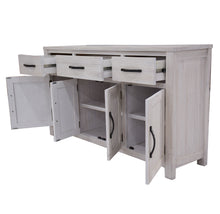 Load image into Gallery viewer, Foxglove Buffet Table 158cm 4 Door 3 Drawer Solid Mt Ash Timber Wood - White