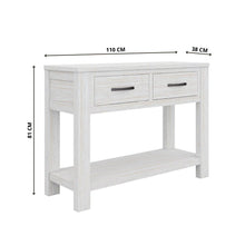 Load image into Gallery viewer, Foxglove Console Hallway Entry Table 110cm Solid Mt Ash Timber Wood - White