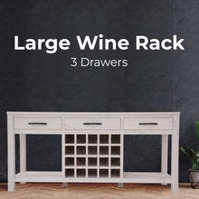 Load image into Gallery viewer, Foxglove Sideboard Buffet Wine Cabinet Bar Bottle Wooden Storage Rack - White