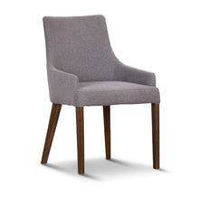 Load image into Gallery viewer, Tuberose Dining Chair Fabric Seat Solid Acacia Timber Wood Furniture - Grey
