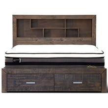 Load image into Gallery viewer, Catmint Bed Frame King Size Timber Mattress Base With Storage Drawers Grey Stone