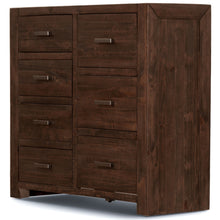 Load image into Gallery viewer, Catmint Tallboy 7 Chest of Drawers Pine Wood Bed Storage Cabinet - Grey Stone