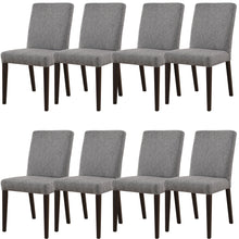Load image into Gallery viewer, Catmint Dining Chair Set of 8 Fabric Upholstered Solid Acacia Wood - Granite