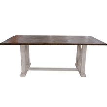 Load image into Gallery viewer, Erica Dining Table 240cm Solid Acacia Timber Wood Hampton Furniture Brown White