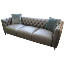 Load image into Gallery viewer, Luxe Genuine Forli Leather Sofa 3.5 Seater Upholstered Lounge Couch - Dark Grey