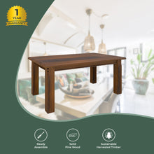 Load image into Gallery viewer, Umber Dining Table 180cm Solid Pine Wood Home Dinner Furniture - Dark Brown