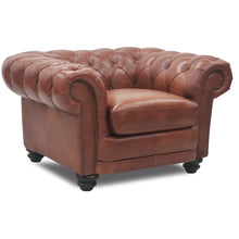 Load image into Gallery viewer, Sonny 1 Seater Genuine Leather Sofa Chestfield Lounge Couch - Butterscotch