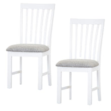 Load image into Gallery viewer, Laelia Dining Chair Set of 2 Solid Acacia Timber Wood Coastal Furniture - White