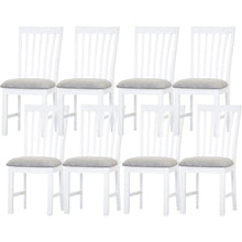 Load image into Gallery viewer, Laelia Dining Chair Set of 8 Solid Acacia Timber Wood Coastal Furniture - White