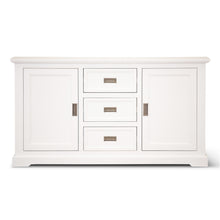 Load image into Gallery viewer, Laelia Buffet Table 166cm 2 Door 3 Drawer Acacia Wood Coastal Furniture -White