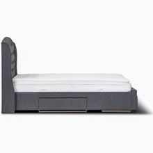 Load image into Gallery viewer, Honeydew King Size Bed Frame Timber Mattress Base With Storage Drawers - Grey