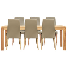 Load image into Gallery viewer, Rosemallow 7pc Dining Set 180cm Table 6 Silver PU Chair Solid Messmate Timber