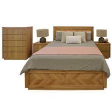 Load image into Gallery viewer, Rosemallow 4pc King Bed Frame Bedroom Suite Timber Bedside Tallboy Package Set