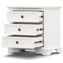 Load image into Gallery viewer, Celosia Bedside Table 3 Drawers Storage Cabinet Nightstand End Tables - White