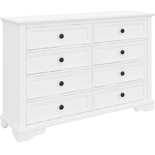 Load image into Gallery viewer, Celosia Dresser 8 Chest of Drawers Bedroom Acacia Timber Storage Cabinet - White