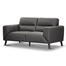 Load image into Gallery viewer, Downy Genuine Leather Sofa 2 Seater Upholstered Lounge Couch - Gunmetal