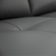 Load image into Gallery viewer, Downy Genuine Leather Sofa 3 Seater Upholstered Lounge Couch - Gunmetal