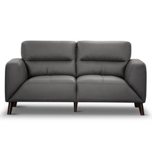 Load image into Gallery viewer, Downy Genuine Leather Sofa Set 3 + 2 Seater Upholstered Lounge Couch - Gunmetal