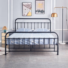 Load image into Gallery viewer, Metallica Queen Bed Size Metal Frame Platform Mattress Base - Black