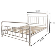 Load image into Gallery viewer, Metallica Double Bed Size Metal Frame Platform Mattress Base - White